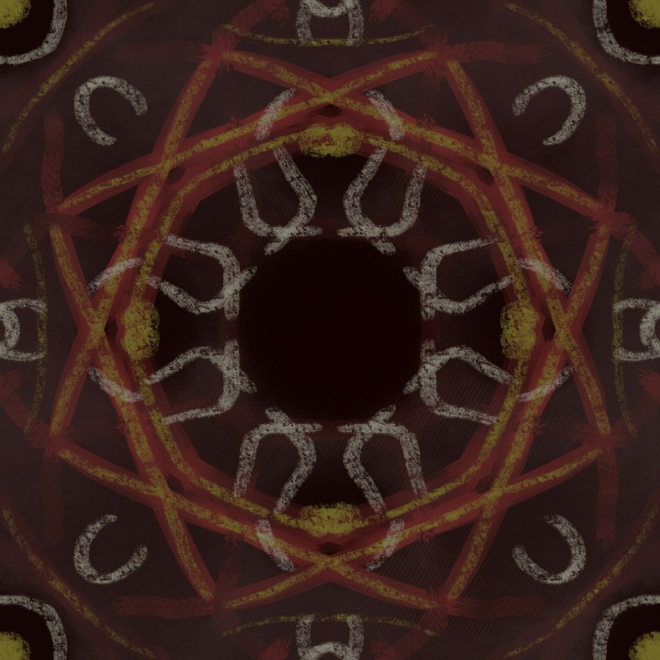 brown background with mystical pattern