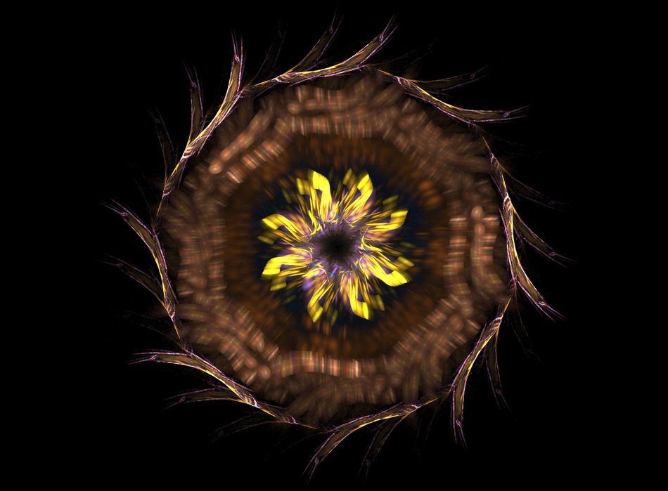 Round Wreath Flower Abstract