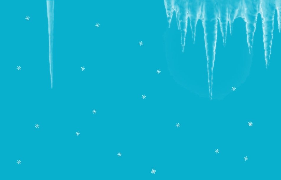 Winter Snowflakes Ice Blue