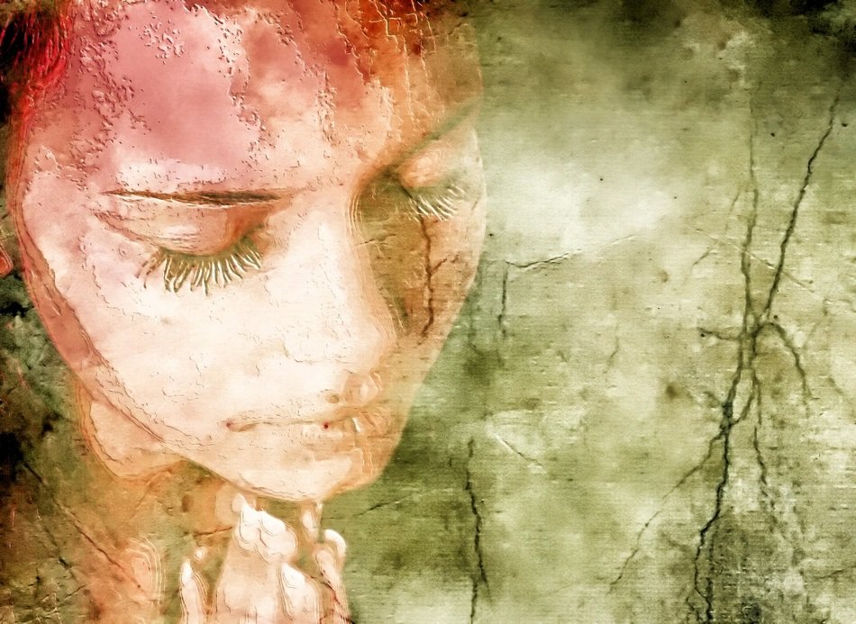 Background Woman Mourning Girl