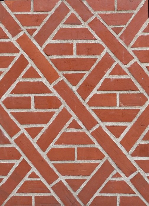 symmetrical brick wall