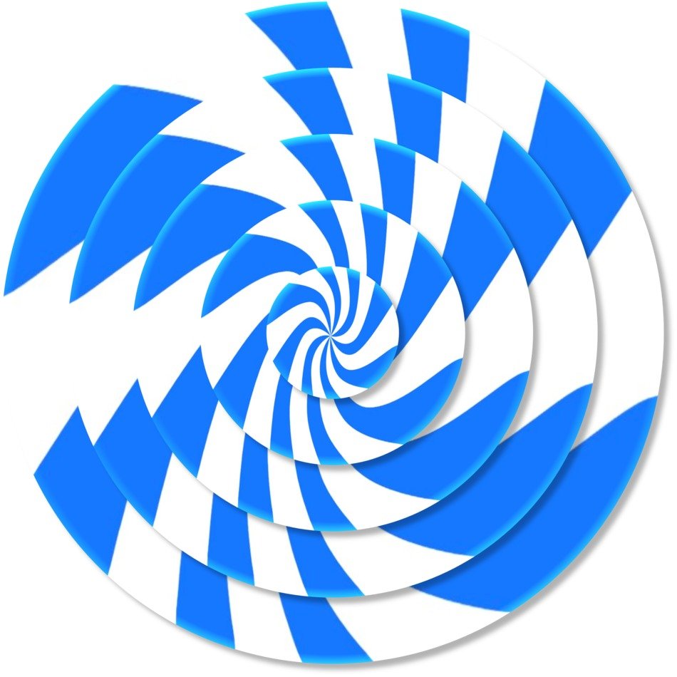 Swirl Spiral 3D Aqua White
