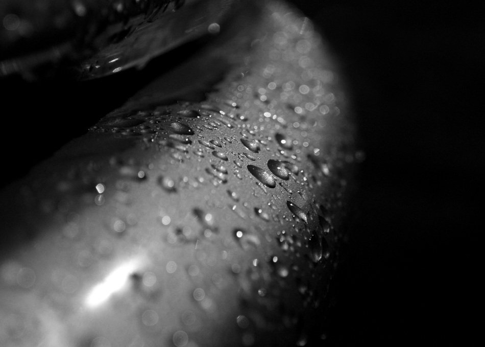 Black And White Abstract Rain