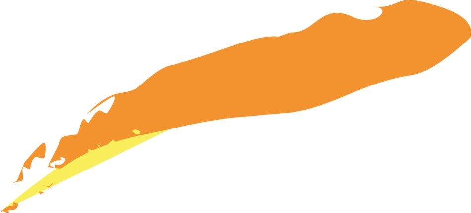 Orange Splash Line Paint Decor