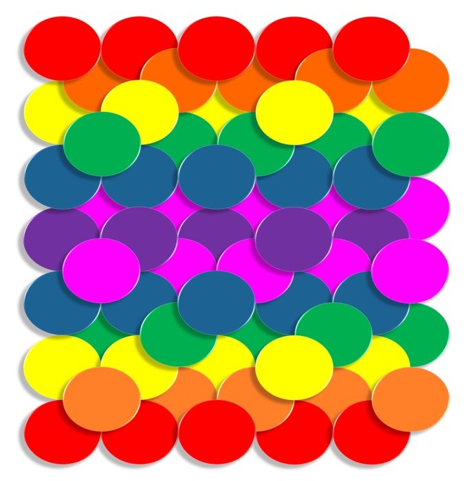 Circles 3D Rainbow Spectrum
