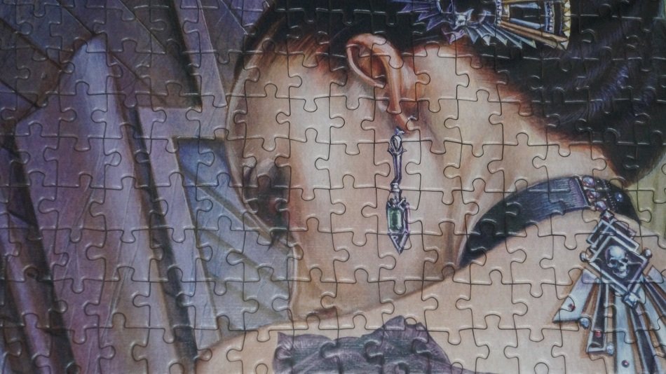 Woman Puzzle Blue Mix Abstract