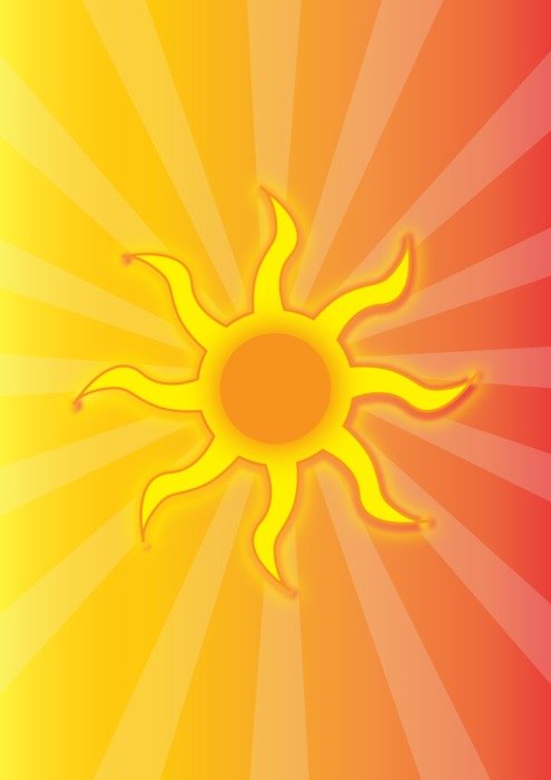 Sun Vector Travel Background