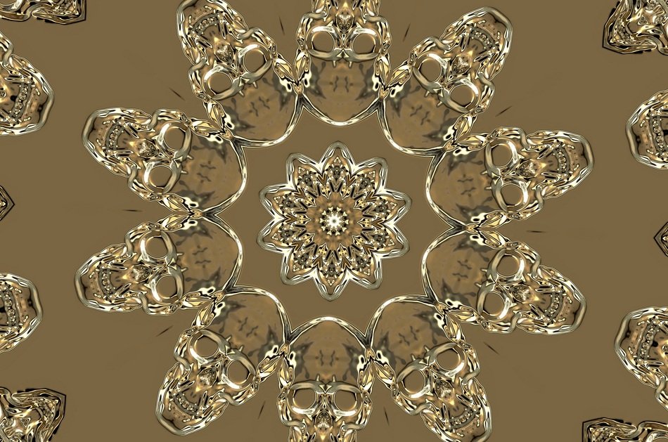 skull and crossbones on brown background