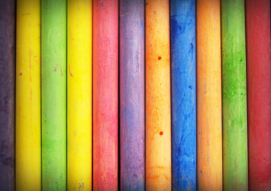 wallpaper with colorful chalks