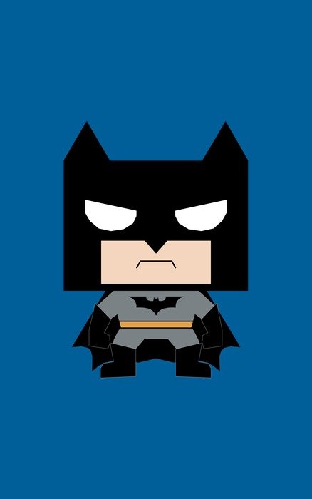 superhero on blue background