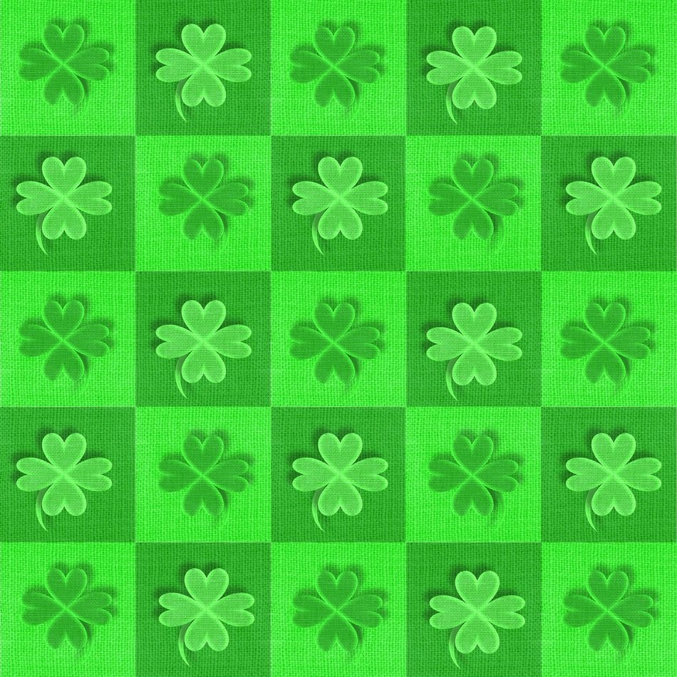 Fabric Shamrocks Clovers