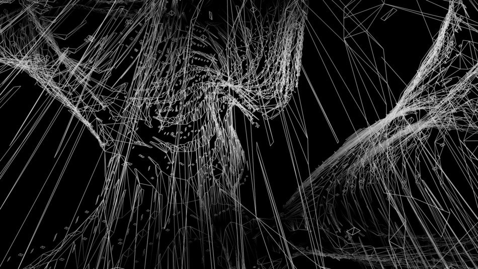 Cyber Abstract Tech Polygons 3D