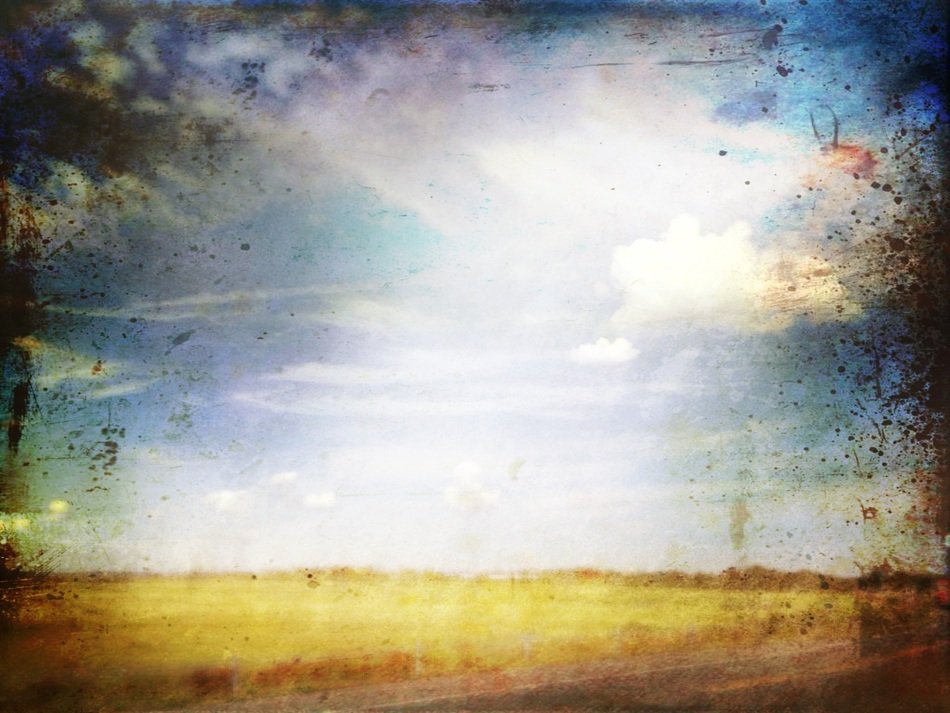 Grunge Marsh Sky Background