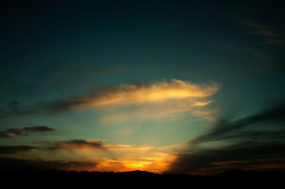 Sunset Sky Glow In The Evening
