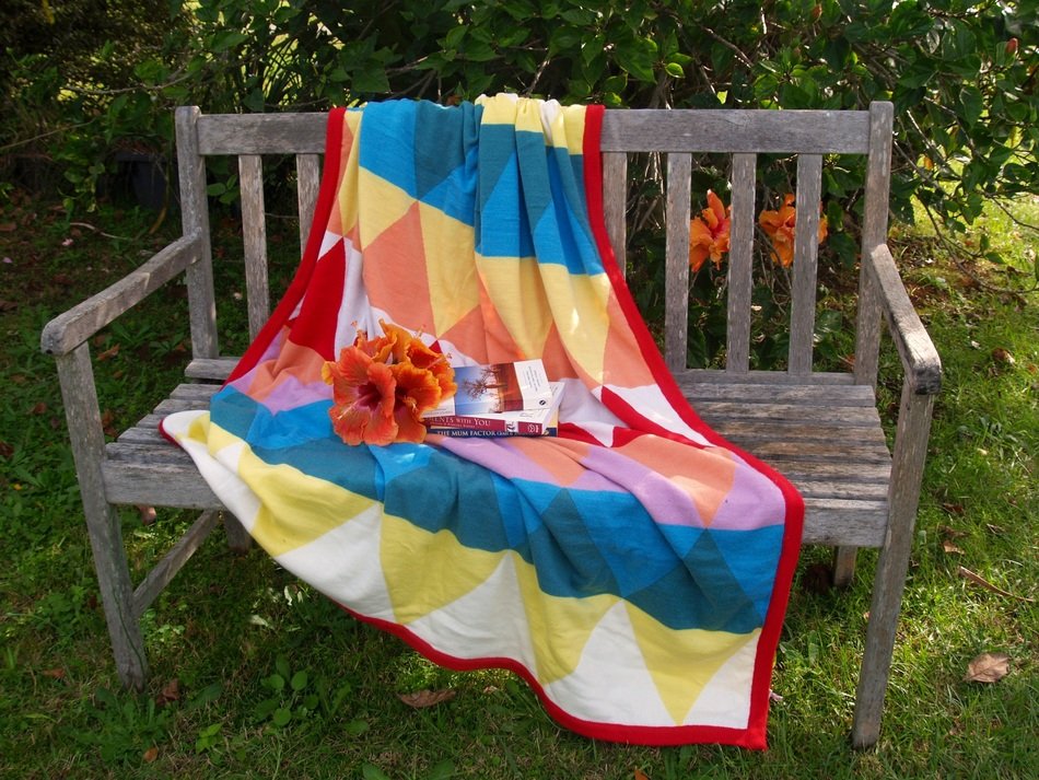 Bench Seat Rug Wooden Colorful