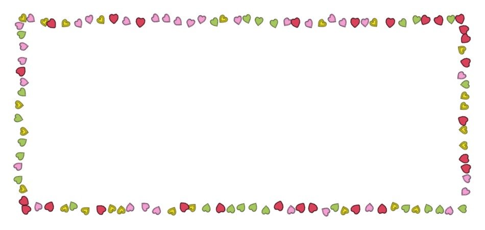 Hearts Love Colorful Fun Frame