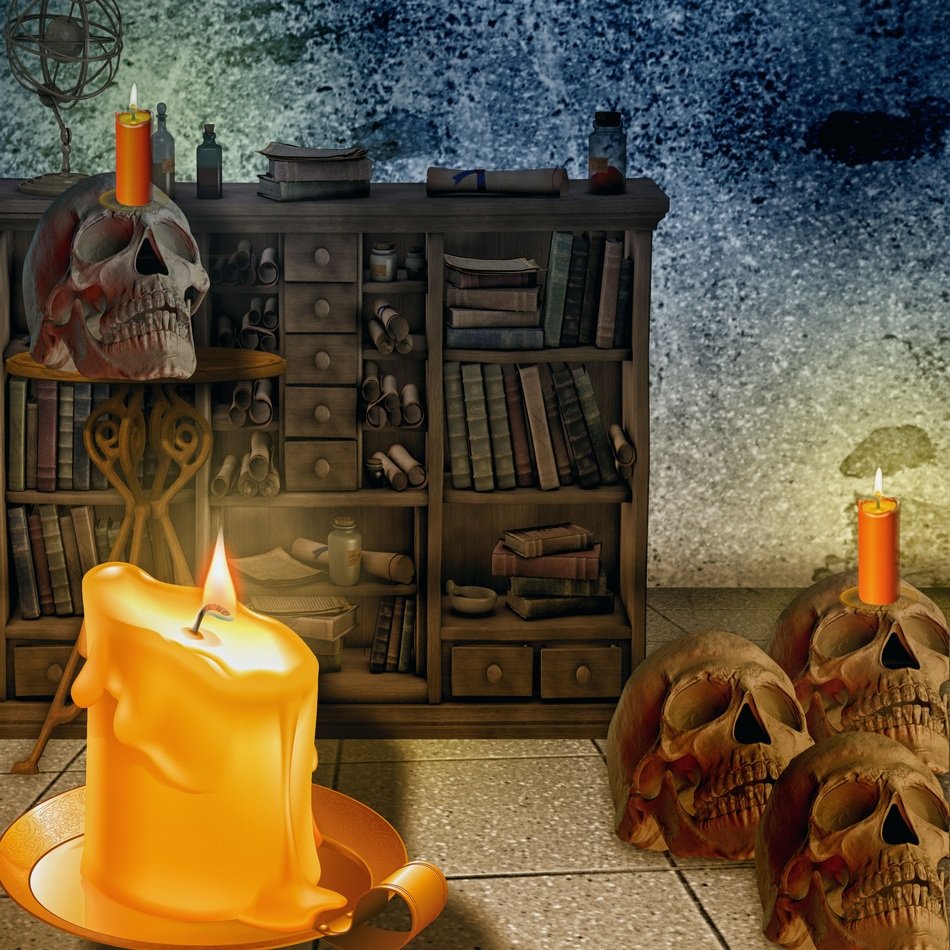 Candle Skull And Crossbones