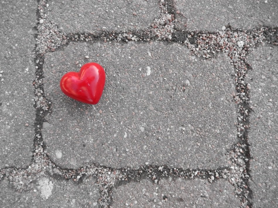 Heart Red Bright Stone Away