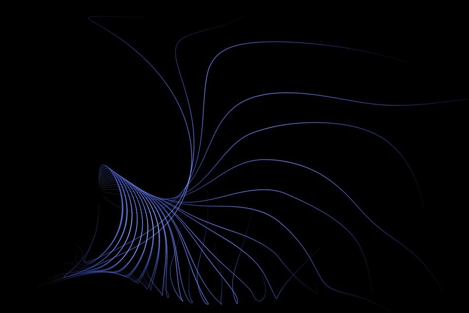 chaotic lines on black background