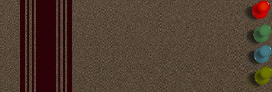 banner with burgundy lines and color buttons