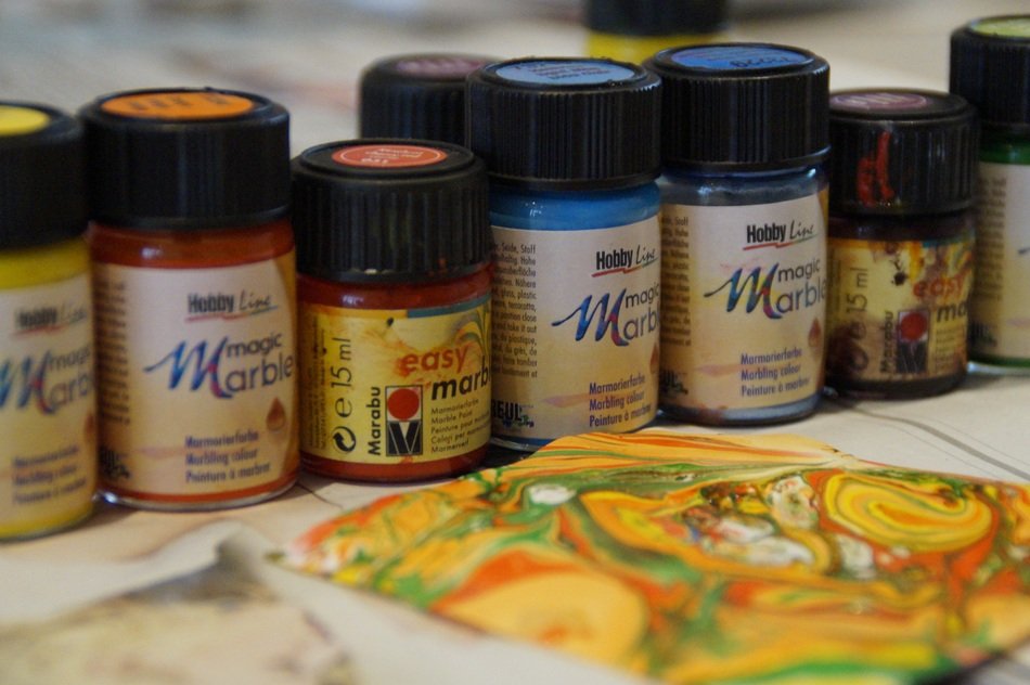 Marbled Mottle Marbled Paper