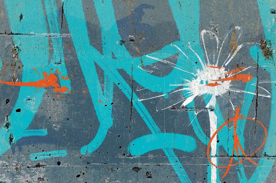 abstract blue graffiti
