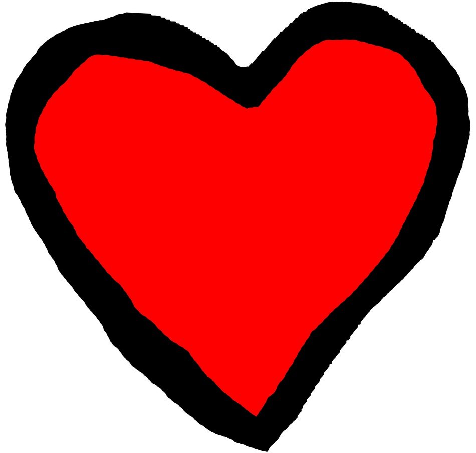 Heart Red Black Background Free