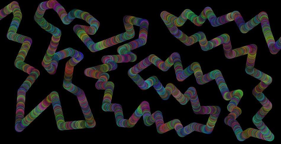 Line Snake Colorful Background