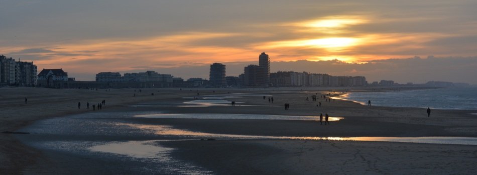 Oostende Sunset Sea Orange Sun