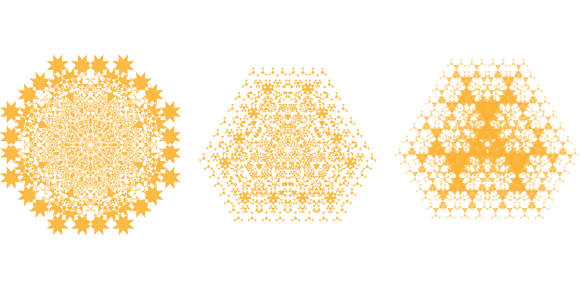 Свободный мотив. Фрактальная Графика фон желто белый. Набор бумажных украшений для интерьера White&Gold Geometry 6 шт. PNG Gold геометрия.