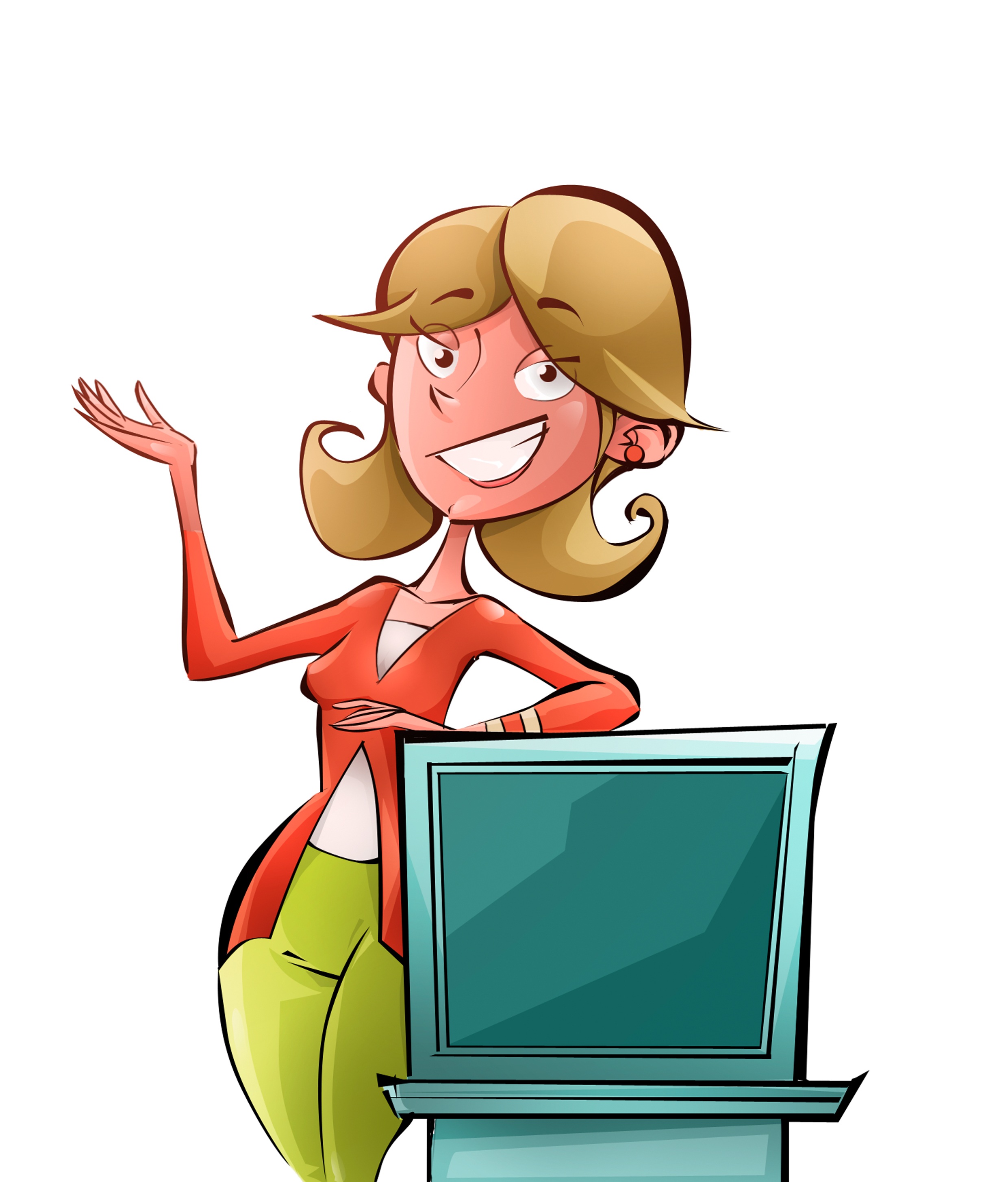 Businesswoman cartoon drawing free image download