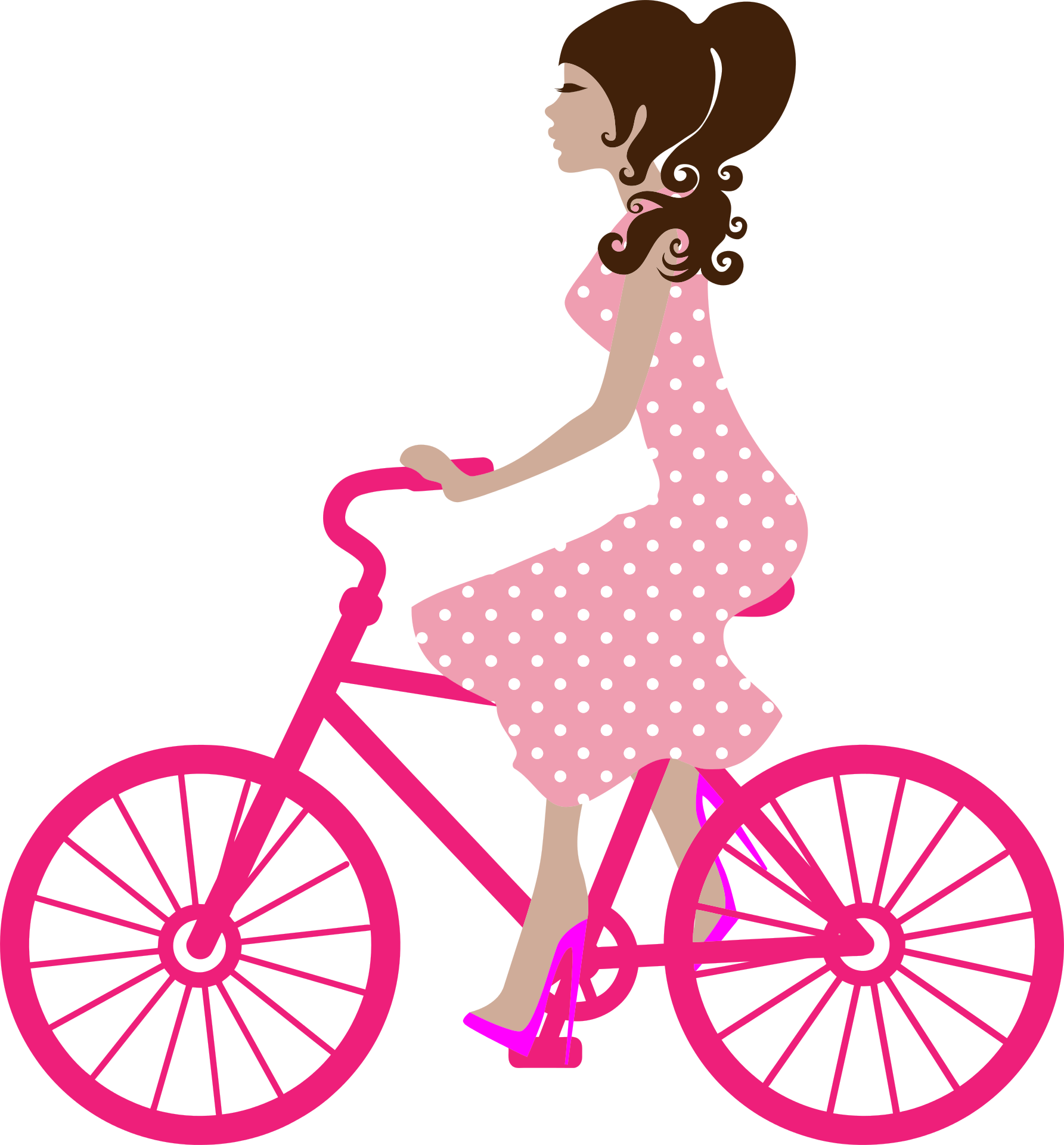 lady on bicycle