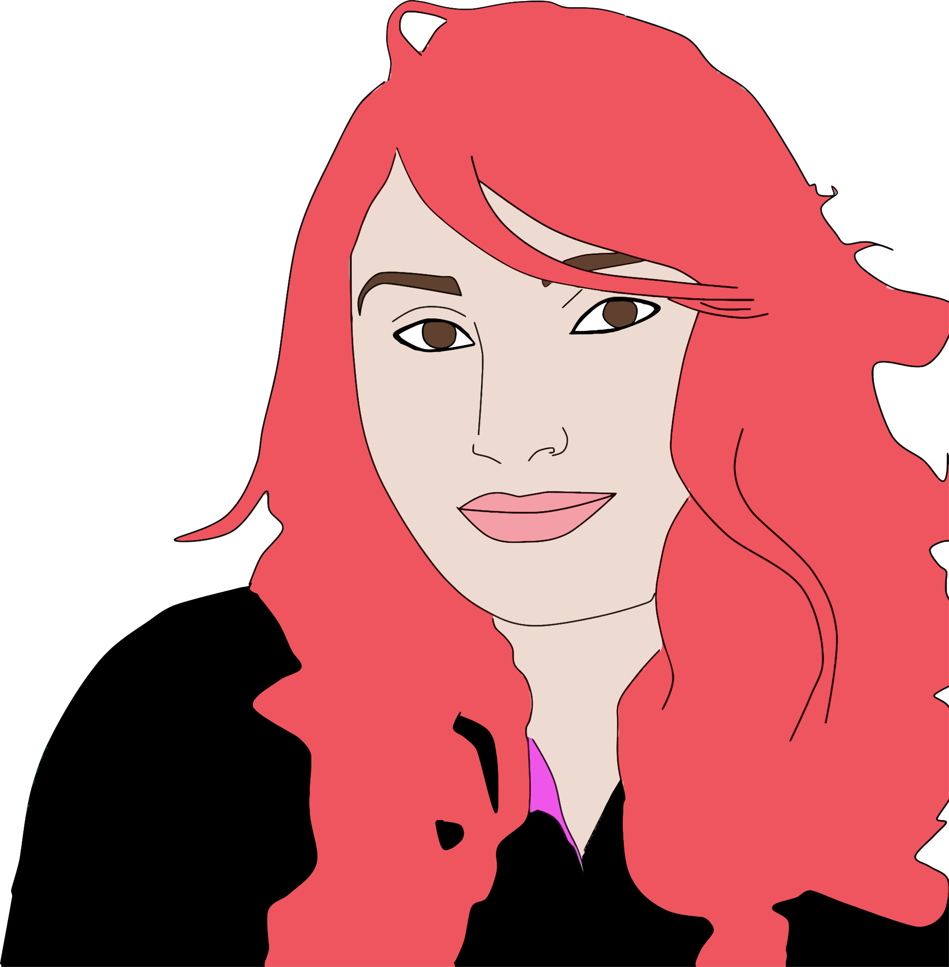 Drawing Of A Woman With Red Hair Free Image Download 1772