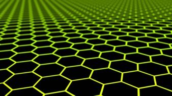 Hexagons Green Yellow Background
