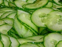 sliced cucumbers