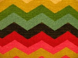 fabric with colored triangular lines