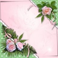 Guestbook Background Roses Green