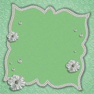 Guestbook Green Beads Background