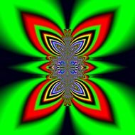 wallpaper with bright graphic flower