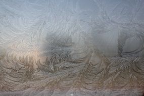 iced window glass