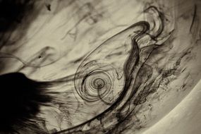 Ink Abstract Water Black Flow