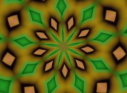 green brown geometrical pattern