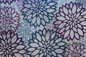 grey background with large flowers