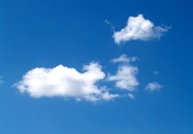 blue spring sky with white clouds