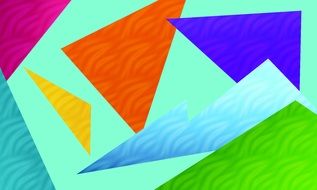Pattern Colorful Triangle Form