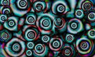 background with green circles and red lines