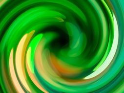 green swirl in bokeh