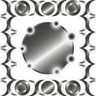 metal ornament on white background