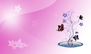 Bouquets Butterflies Decorative