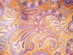 purple pattern on orange wallpaper